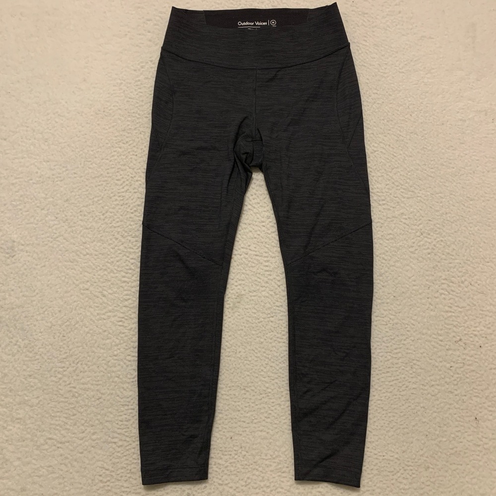 Outdoor Voices TechSweat Leggings Size M 28x25 Space Dye High Rise Charcoal Gray